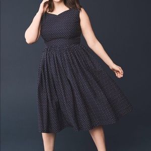 NWT ModCloth Fabulous Fit & Flare Navy Blue Midi Dress Sz 16